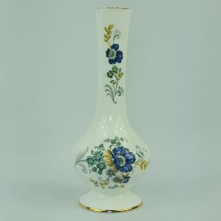 Vintage Royal Tara Hall Blue Cornflower Fine Bone China Vase Galway Ireland