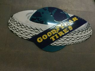 Porcelain Goodyear Tires Enamel Sign Size 32 " X 18 " Inches