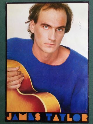 James Taylor Poster Vintage 1981 23.  5 " X 34 " Columbia Records P - 37009/a