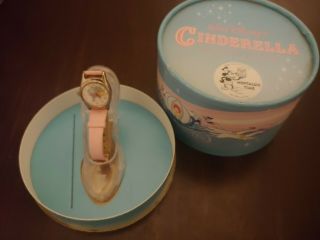 Vintage Disney Store Nostalgic Time Cinderella Quartz Watch With Slipper