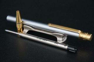 Cartier Santos Silver and Gold Ballpoint pen C21 3
