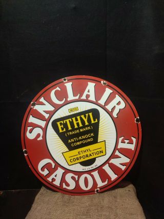 Sinclair Gasoline Porcelain Enamel Signs 30 In Ssp