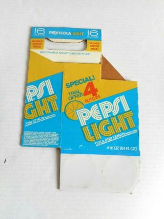 Pepsi Light With Lemon 16 Oz Bottle Carton Trial Offer 4 Bottle Carton Htf