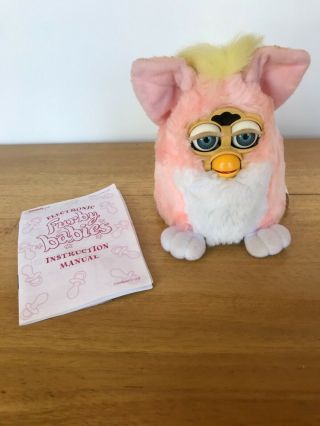 Vintage Baby Furby Pink/yellow/white 70 - 940 Tiger Electronics 1999