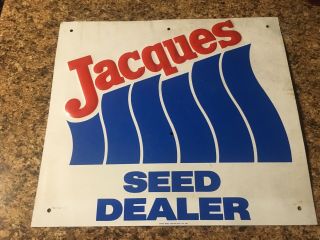 1984 “jacques " Seed Dealer Metal Sign Scioto Signs 18 " X16 "