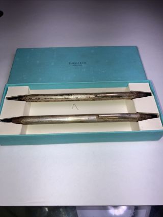Vintage Tiffany & Co.  Sterling Silver Cross Century Pen And Pencil Set