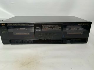 Vintage Jvc Td - W110 Dual Cassette Deck Sync Dubbing - Serviced/works