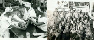 August 1945 End Of Ww2 Sailors Celebrating Shaving Heads Navy Ship Marias A