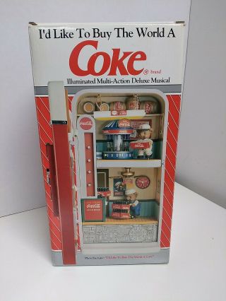 1993 Coke Enesco Brand Illuminated Multi - Action Deluxe Musical