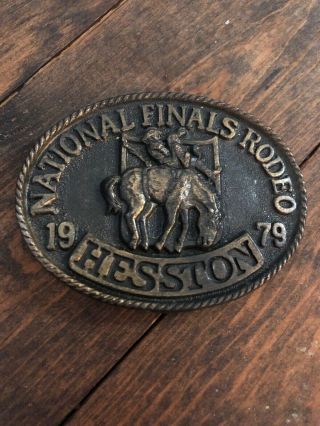 1979 Hesston Belt Buckle National Finals Rodeo Nfr Fifth Edition