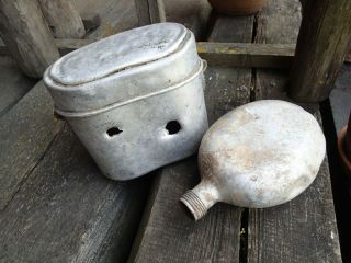 Ww Ii Nazi Germany German Military Water Flask Canteen,  Mess Kit Pot
