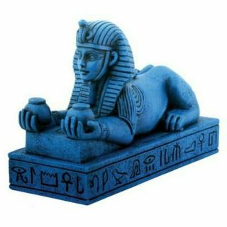 Ytc Summit International Blue Amenhotep Iii Pharaoh Egyptian Sphinx Figurine