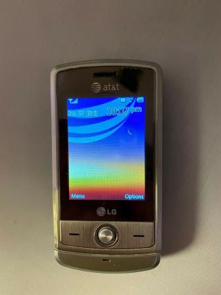 Lg Shine Cu720 Silver At&t Cellular Basic Slider Phone Vintage