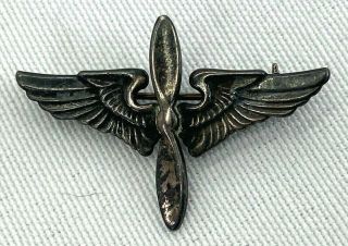 Wwii Us Army Air Force Sterling Pilot Collar Pin - Pin Back