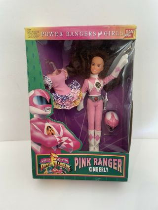 1994 Ban Dai Mighty Morphin Power Rangers 9 " Pink Ranger Kimberly Doll Vintage