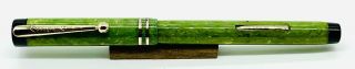 Sheaffer 5 - 30 Flat Top Fountain Pen Jade Green 5 - 30 14k Nib Restored Color