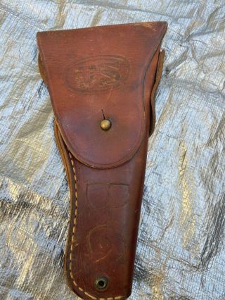 Vintage Wwii Us Military Leather Gun Holster
