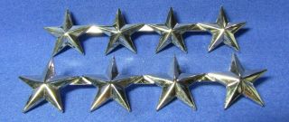 Wwii - Korean War 4 Star General Shoulder Insignia Set With Sterling Clutches
