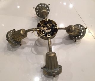 Vintage Antique Brass Ornate CASABLANCA Ceiling Fan Light Kit 3