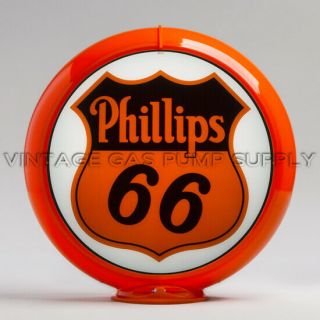 Phillips 66 13.  5 " Gas Pump Globe W/ Orange Plastic Body (g159)