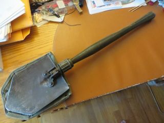 Ww2 - M43 Us Army - Ames 1944 - Folding Trench Entrenching Tool W/cover