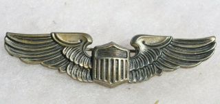 Usaaf Us Army Air Force Pilot Wings Full Size 3 Inches Pin Back Maker Stamp