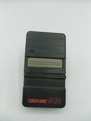 Vintage Genie Gt - 912 Garage Door Remote Control Transmitter W/ Visor Clip