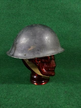 Wwii British Military War Turtle Helmet With Liner And Chinstrap
