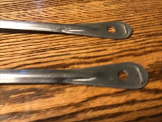 Vintage US Navy Stainless Steel Cooking Spoons (2) 15 Inches Long Heavy Duty 3