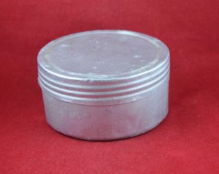 GERMAN WW2 WEHRMACHT SOLDIER ALUMINUM CONTAINER RATION FAT BUTTER DISH 1 3
