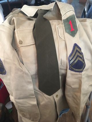 1940’s Era 1st Infantry Shirt And Tie Wwii?