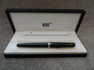 Mont Blanc Generation Ballpoint Pen In Case Black With Gold Trim