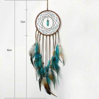 Large Blue Feathers Dream Catcher Car Wall Hanging Home Decor Ornament Craft SP 3