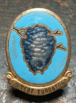 Rare Wwii Vintage Us Aaf 3rd Air Base Squadron Di Insignia Pin Mkr A H Dondero