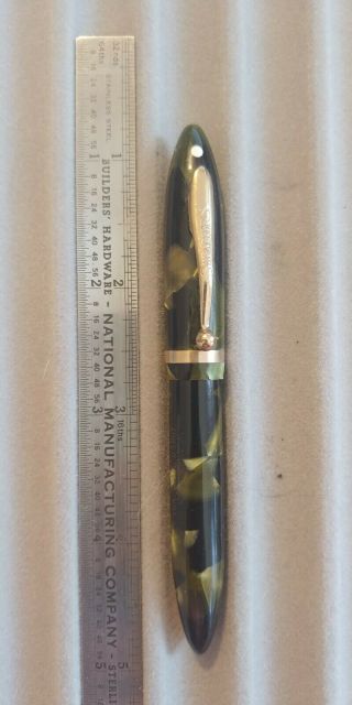 Vintage Sheaffer Petite Balance Fountain Pen - Marine Green Celluloid,