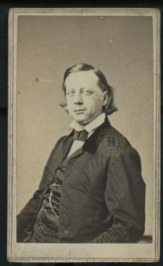Vintage Minister Abolitionist Henry Ward Beecher Cdv Photo By Fredericks C 1860s
