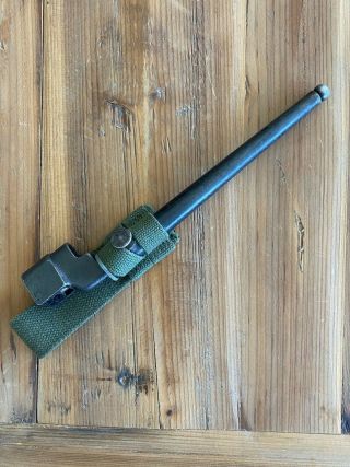 Long Branch Lee Enfield No 4 Mk Ii Spike Bayonet W/ Scabbard & Frog