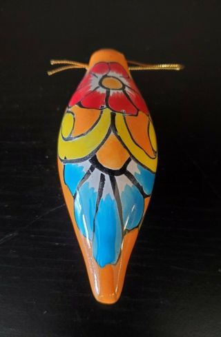 Authentic Hand - Painted Mexican Talavera Ceramic Ornament – Icicle