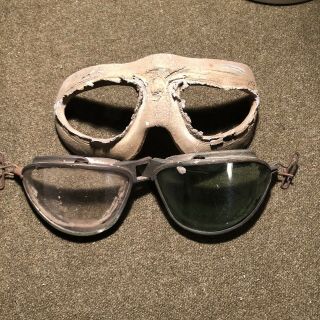 Wwii An - 6530 Flying Goggles - American Optical Company Parts Ww2 Pilot Aviator