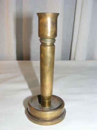 Vintage Wwii Trench Art Brass Shell Case Candle Holder 40 Mm Mk 2 1944