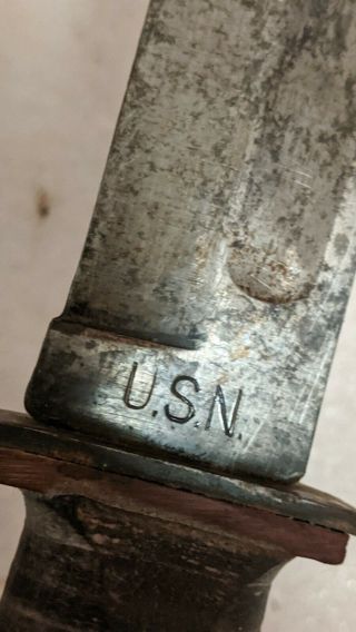 Vintage WWII ROBESON Shuredge USN U.  S.  Navy MARK 2 Fighting Knife MK 2 & Sheath 3