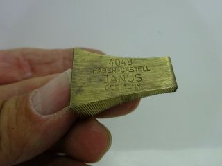 Vintage Faber Castell Janus 4048 Solid Brass Pencil Sharpener