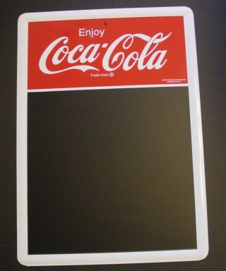 Coca Cola Chalkboard Sign Metal Large 28 " X 20 " Enjoy Coke 1950s Retro Diner Nos