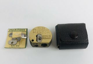 Vintage 1960s A.  W.  Faber Mentor 50/58 Pencil Sharpener Made In Germany W/ Blades