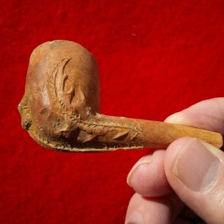 Authentic Indian Artifact 3 - 1/4 " Clay Trade Pipe Arrowheads Clay Trade Pipe