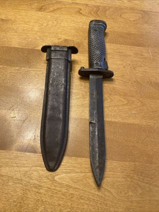 M1 Garand Bayonet M5a1 Turkish With Aluminum Grips And Metal Scabbard