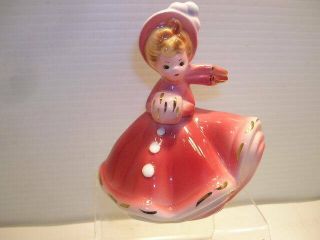 Vintage Josef Doll Of The Month January Girl With Muff 3 1/2 " Tall