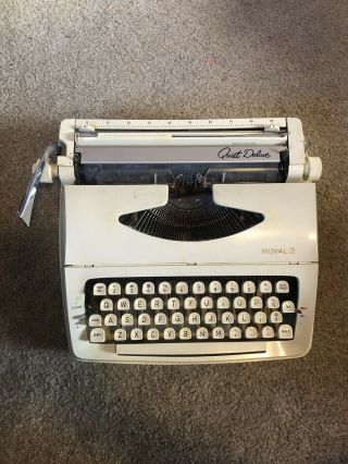 Vintage 1950s Royal Quiet Deluxe TYPEWRITER with CASE,  Made in Holland, 2