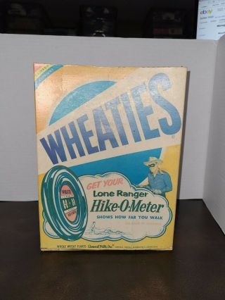 Vintage Early Wheaties Lone Ranger Hike O Meter Cereal Box