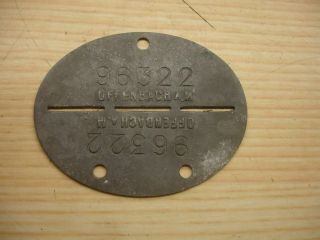 Ww2 German Offenbach Id - Disk / Dog Tag For Military Factory Workers